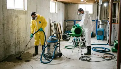Basement flood cleanup service for homes in Sioux Falls, SD after water damage