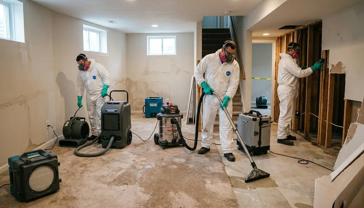 Basement flood cleanup service for Sioux Falls, SD homes
