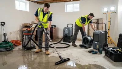 Burst pipe cleanup and water damage restoration service in Sioux Falls, SD