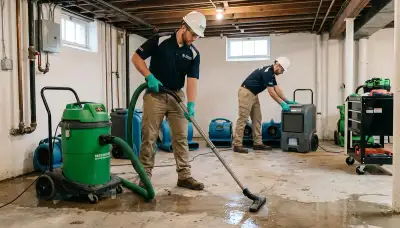 Burst pipe cleanup and water damage restoration service in Sioux Falls, SD