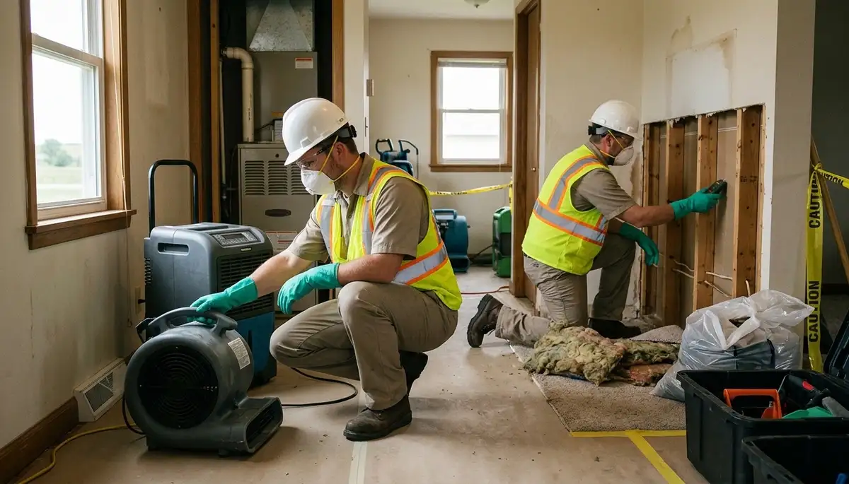 Water damage restoration services in Sioux Falls, SD