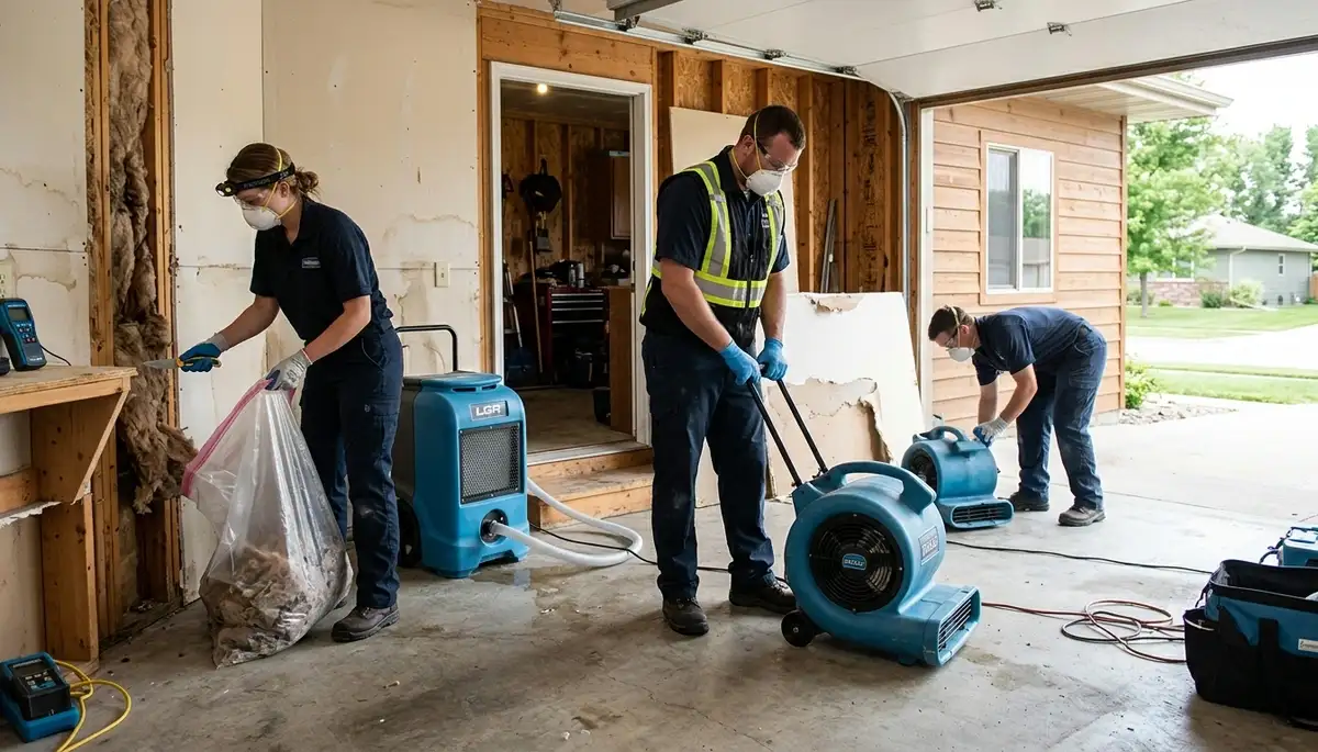 Water damage restoration services in Sioux Falls, SD