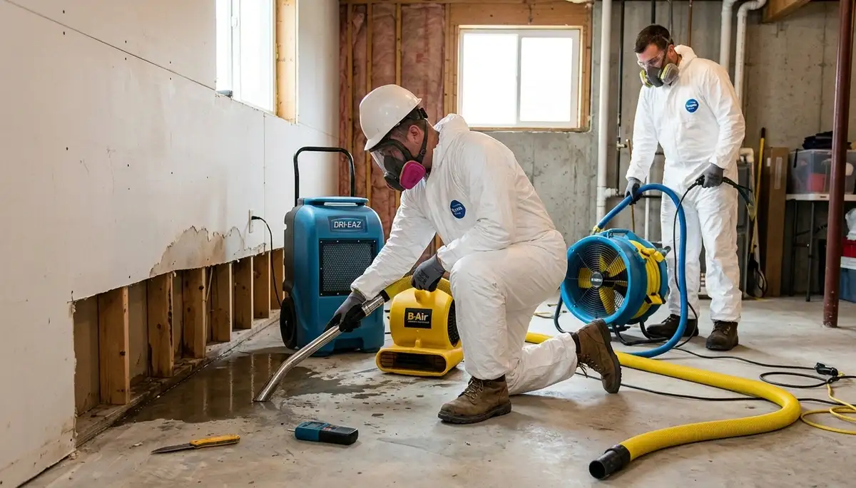 Water damage restoration services for Sioux Falls, SD homes after flooding